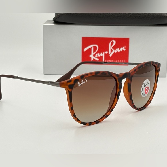Ray Ban Erika Havana Tortoise RB4171 865/13 54mm Polarized Sunglasses New 30 - Picture 4 of 11